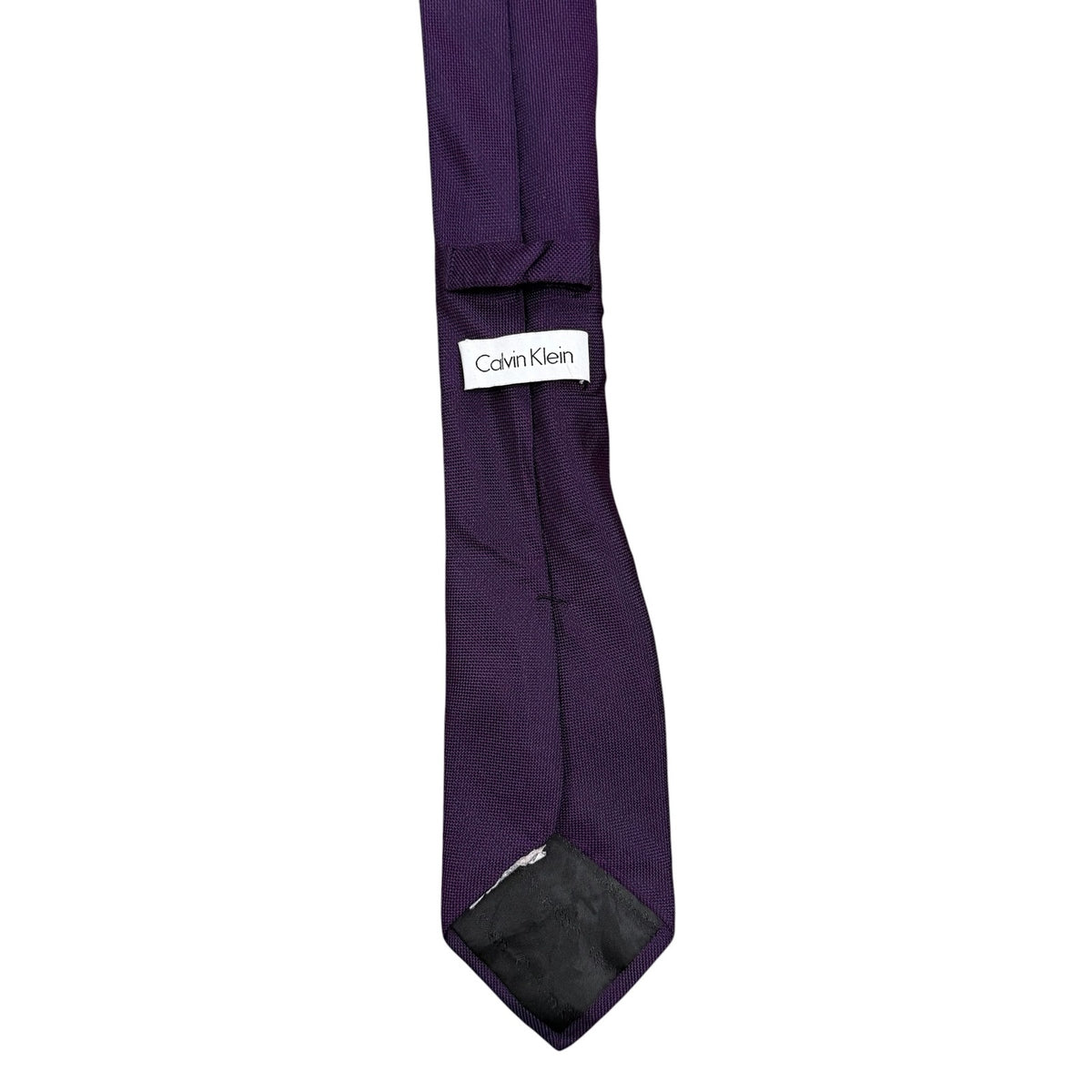 Calvin Klein Tie Purple Mens Silk Vintage Plain Solid Necktie Formal Wedding