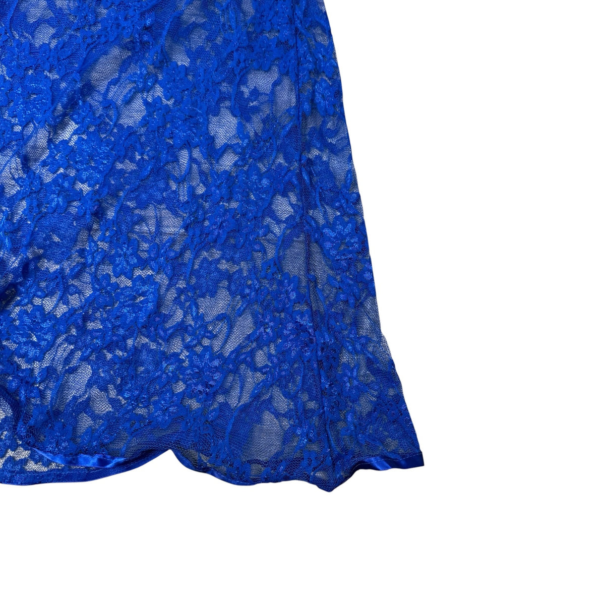 Lace Babydoll Slip Chemise Blue Sheer Vintage Y2K Womens Small