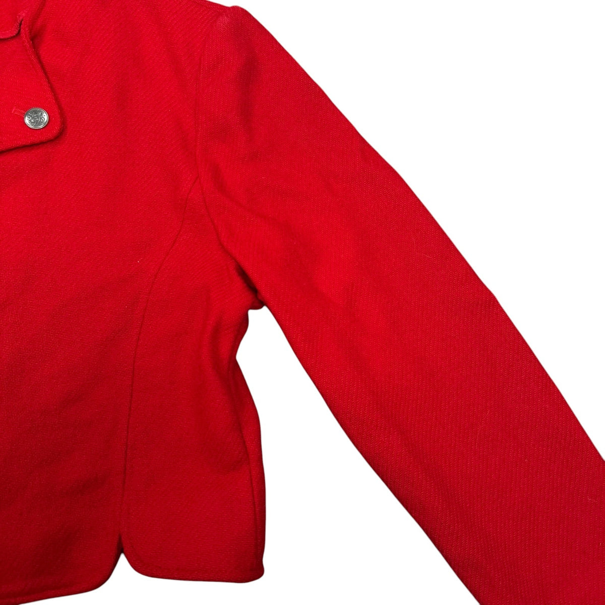 Pendleton Cardigan Red Vintage Wool Womens Size 12 Cropped Jacket Made In USA