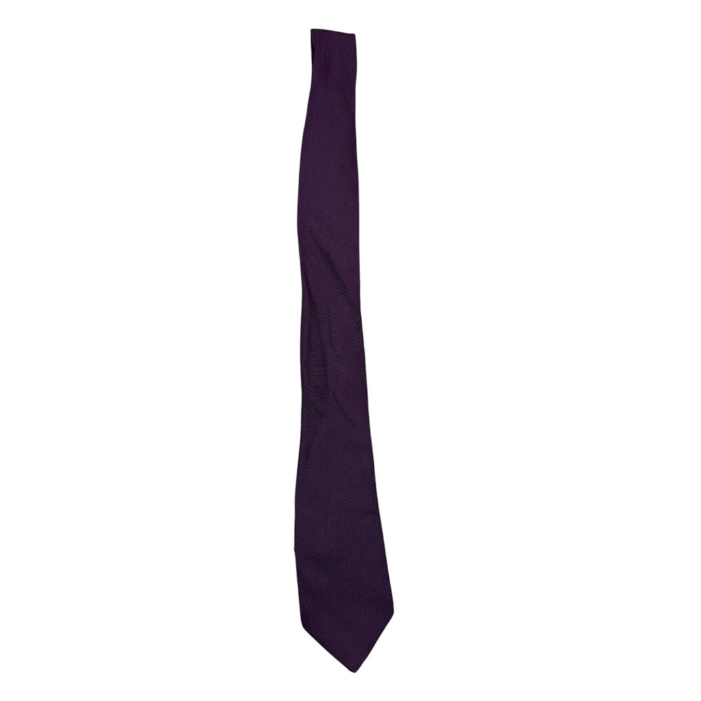 Calvin Klein Tie Purple Mens Silk Vintage Plain Solid Necktie Formal Wedding