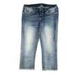 Vigoss Capri Jeans Blue Womens Size 12 Y2K Three Quarter Cropped Denim