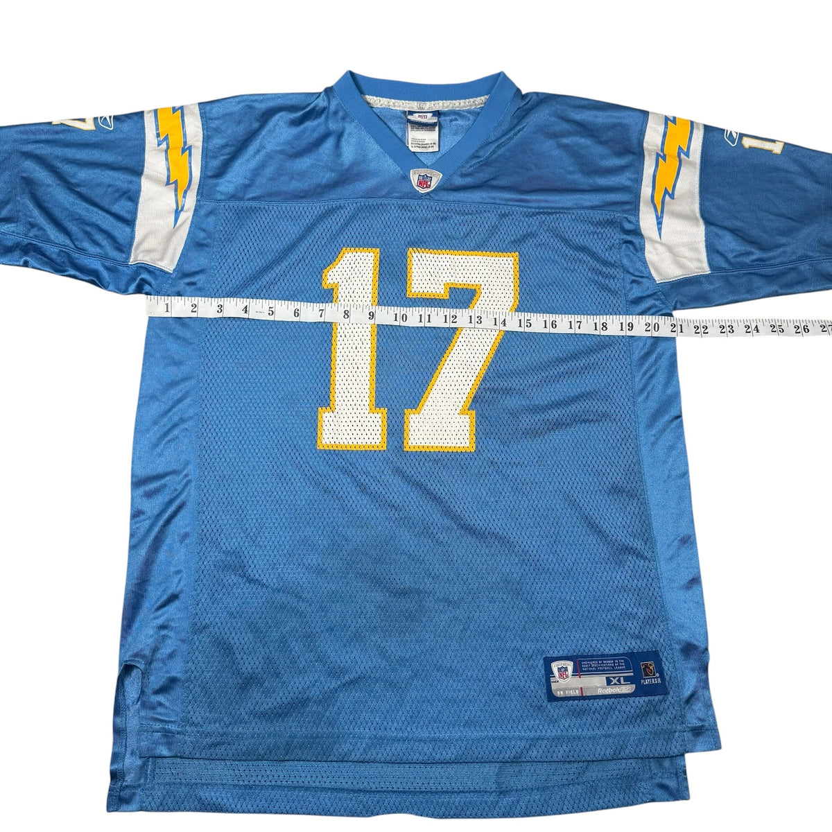 Reebok NFL Jersey Philip Rivers 17 Chargers Blue Vintage Womens XL