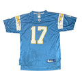 Reebok NFL Jersey Philip Rivers 17 Chargers Blue Vintage Womens XL