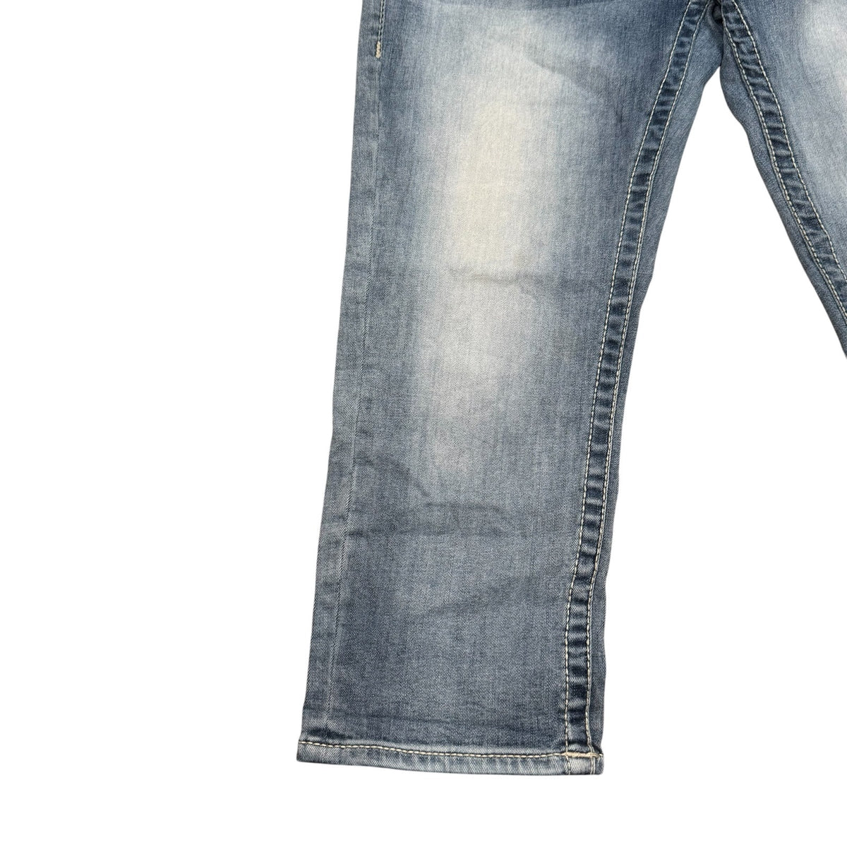 Vigoss Capri Jeans Blue Womens Size 12 Y2K Three Quarter Cropped Denim