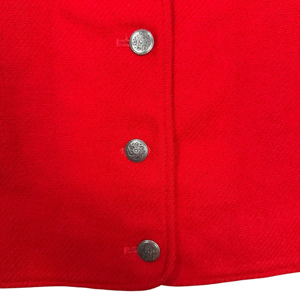 Pendleton Cardigan Red Vintage Wool Womens Size 12 Cropped Jacket Made In USA