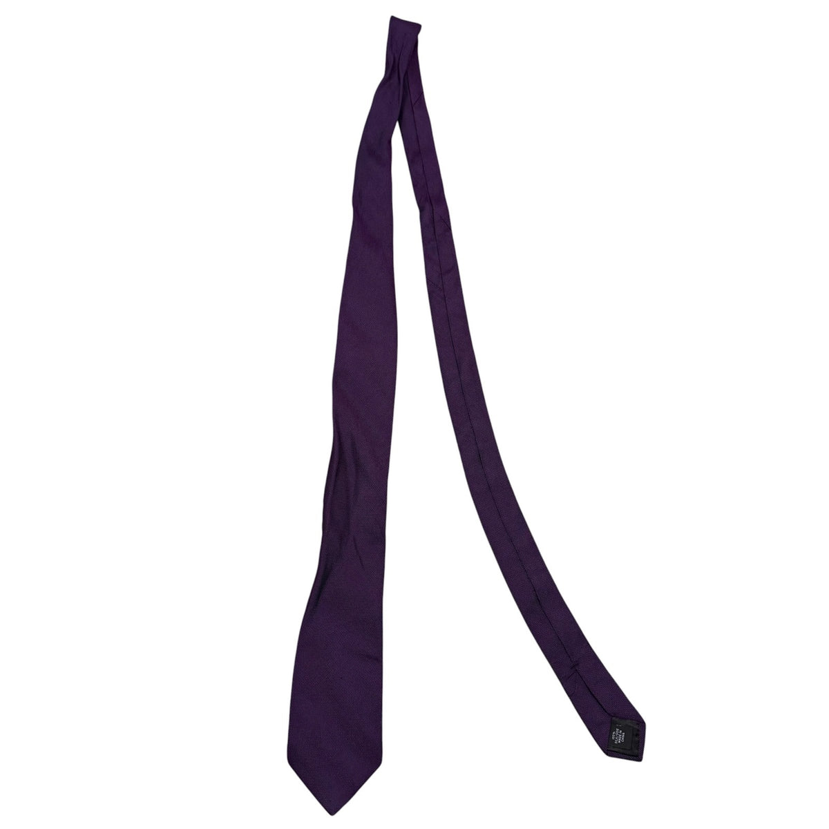 Calvin Klein Tie Purple Mens Silk Vintage Plain Solid Necktie Formal Wedding