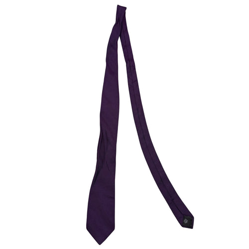 Calvin Klein Tie Purple Mens Silk Vintage Plain Solid Necktie Formal Wedding