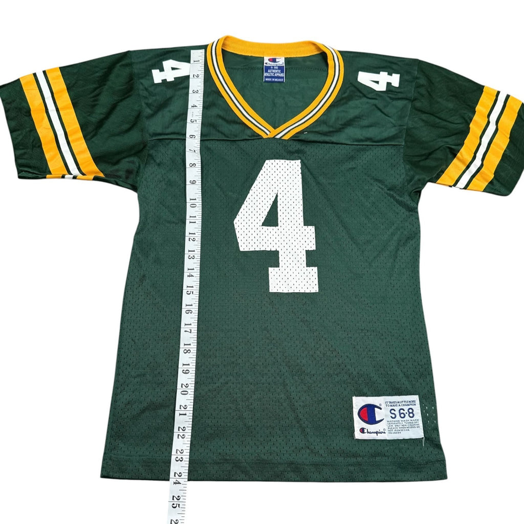 Champion Vintage Y2K NFL Jersey FAVRE #4 Green Yellow Small