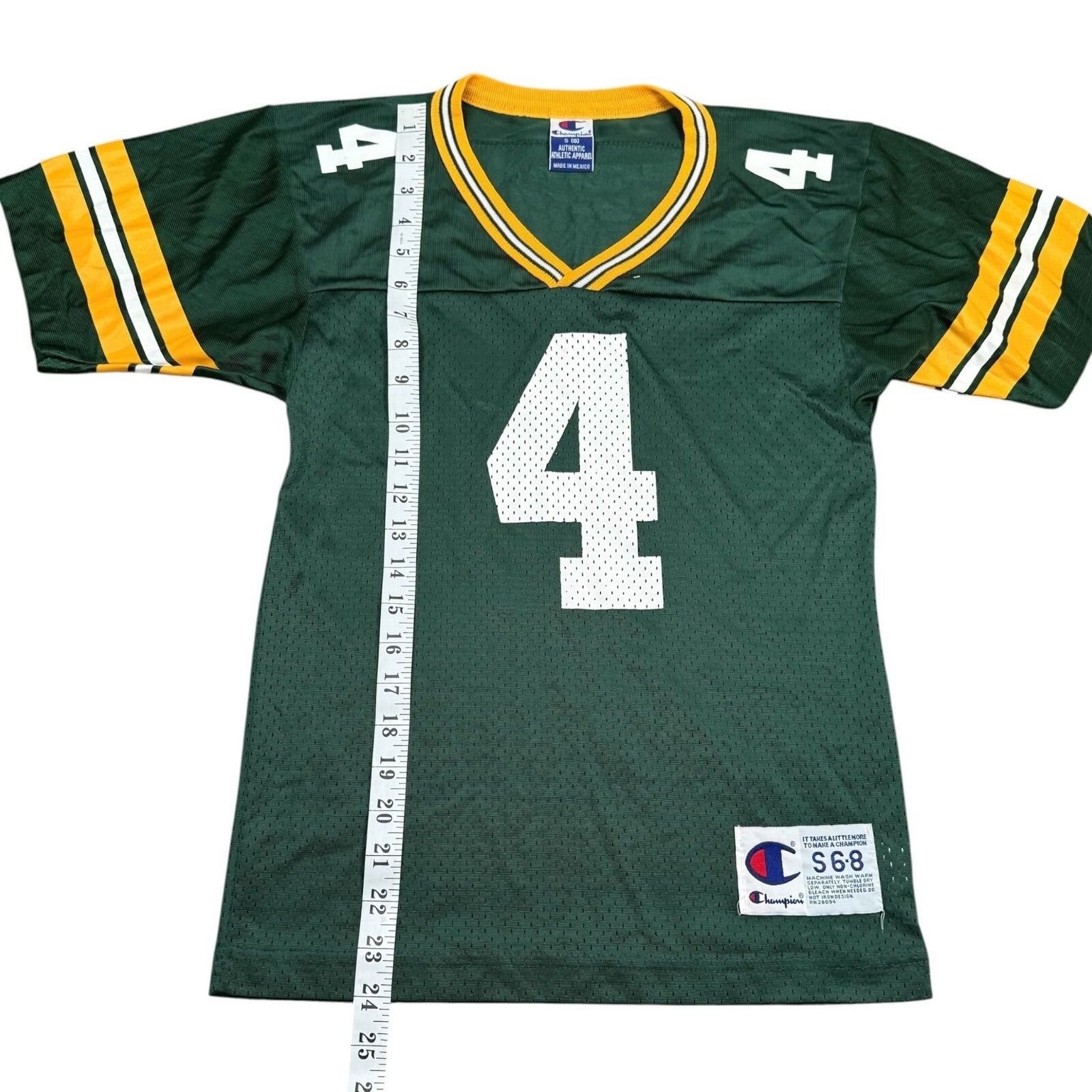 Champion Vintage Y2K NFL Jersey FAVRE #4 Green Yellow Small