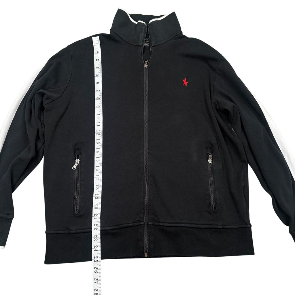 Polo Ralph Lauren Track Jacket Custom Fit Full Zip Black Large