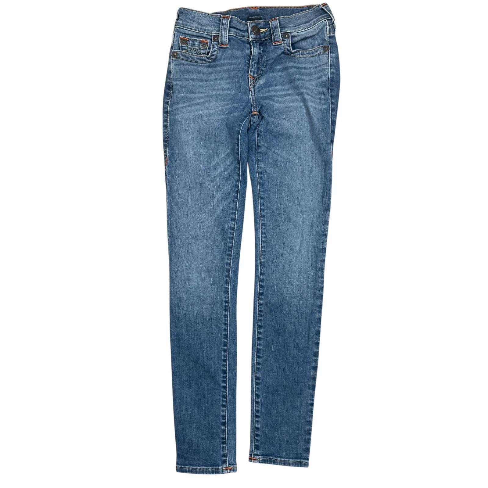 True Religion Mid Rise Super Skinny Jeans Blue Denim Size 24