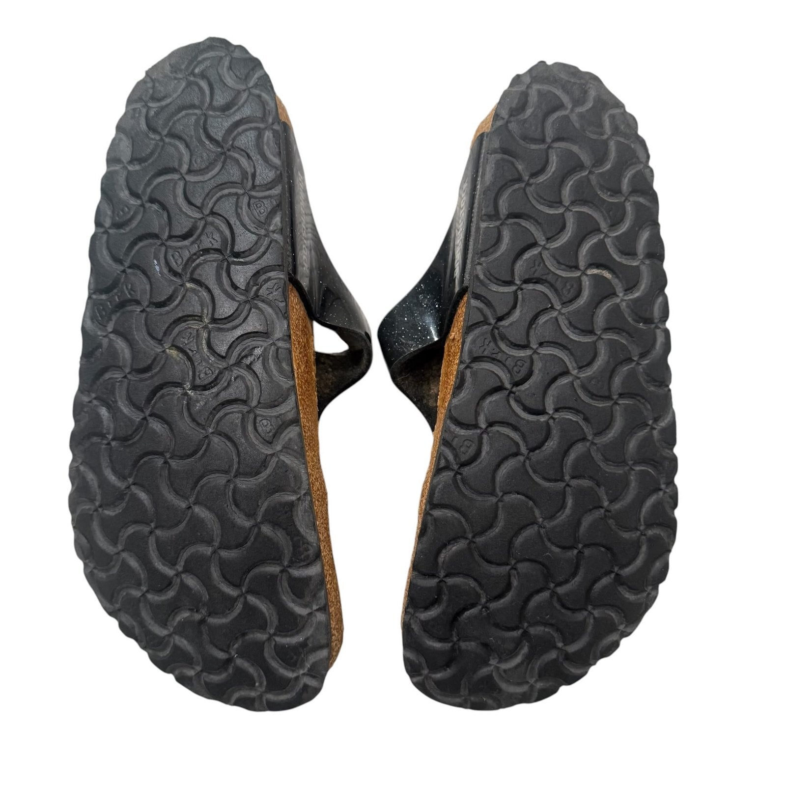 Birkenstock Gizeh Sandals Patent Birko-Flor Black Size 5
