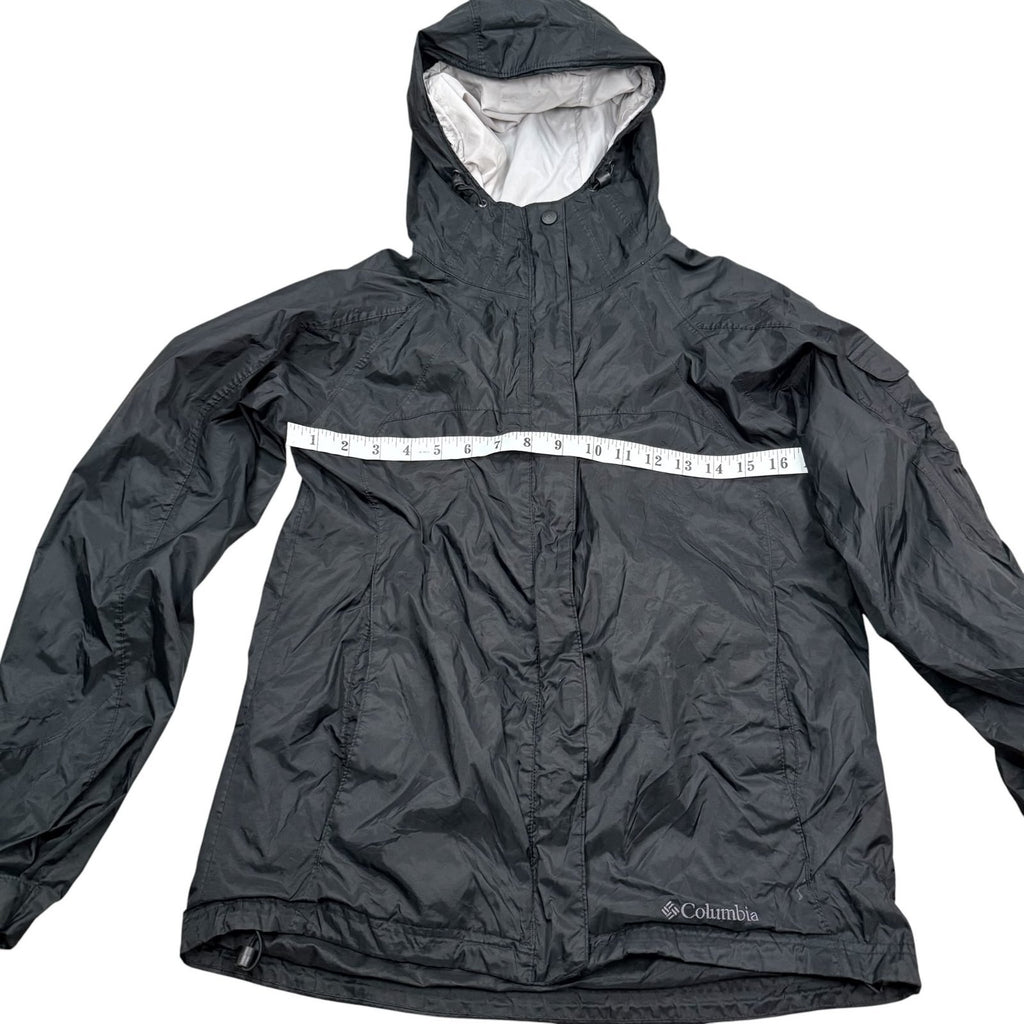 Columbia Omni-Tech Y2K Waterproof Hooded Rain Jacket Black Small