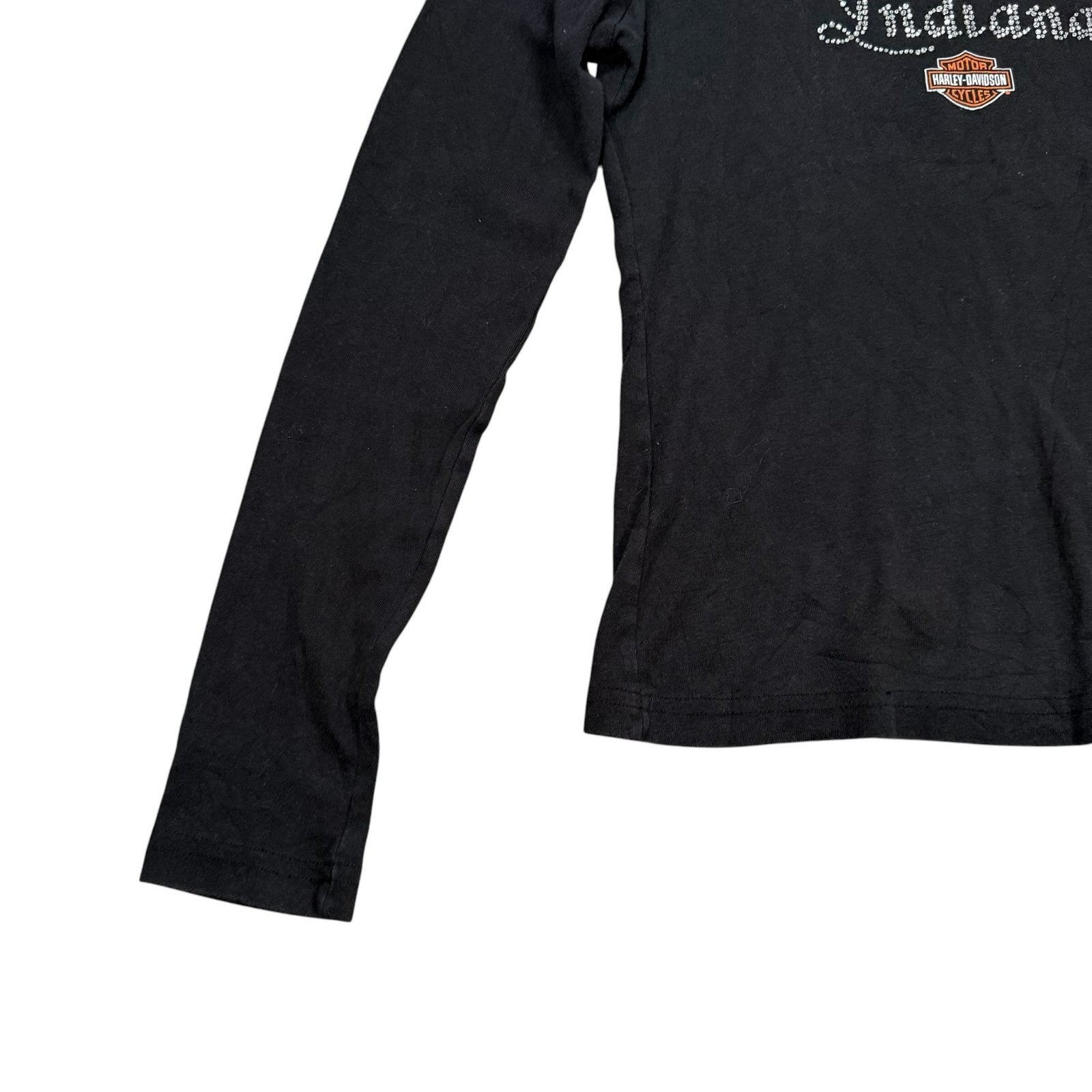 Harley Davidson Kokomo T-Shirt Long Sleeve Indiana Black Medium