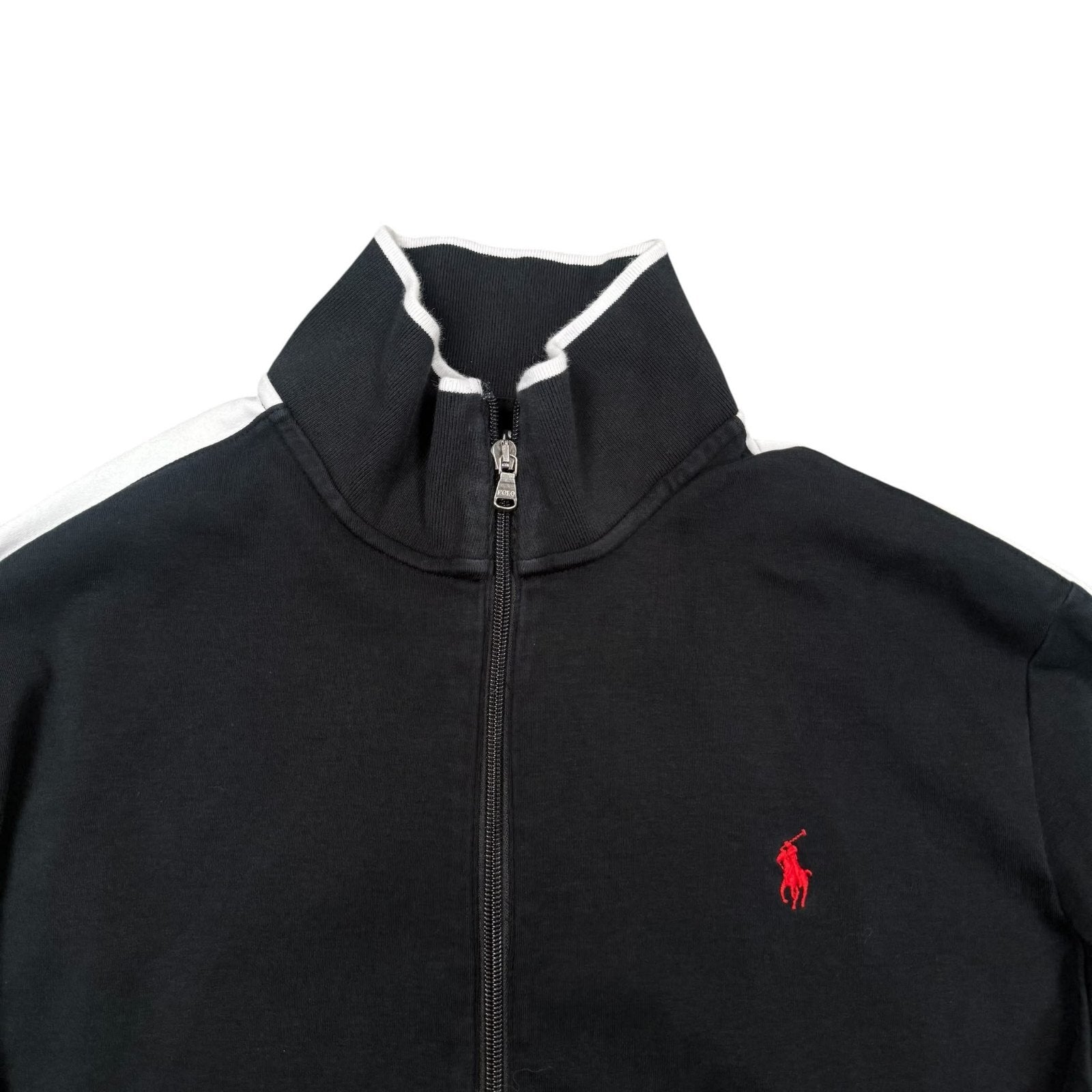 Polo Ralph Lauren Track Jacket Custom Fit Full Zip Black Large