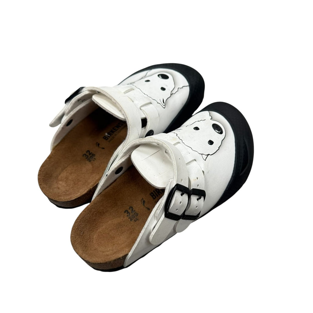 Birkenstock Kids Clogs Polar Bear Print Birko-Flor White and Black UK 13 EU 32