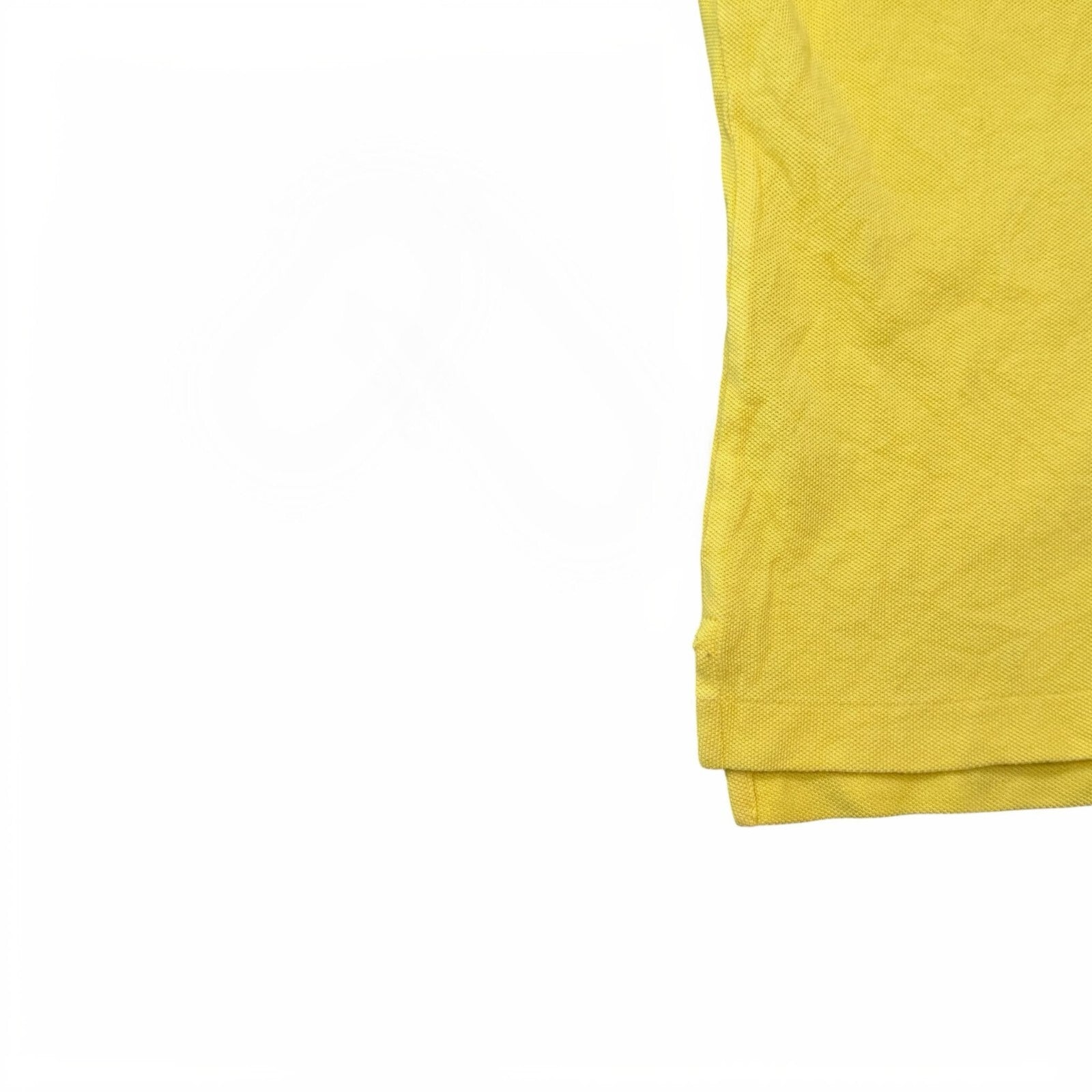 Ralph Lauren Y2K The Skinny Polo Shirt Short Sleeve Yellow Cotton Small