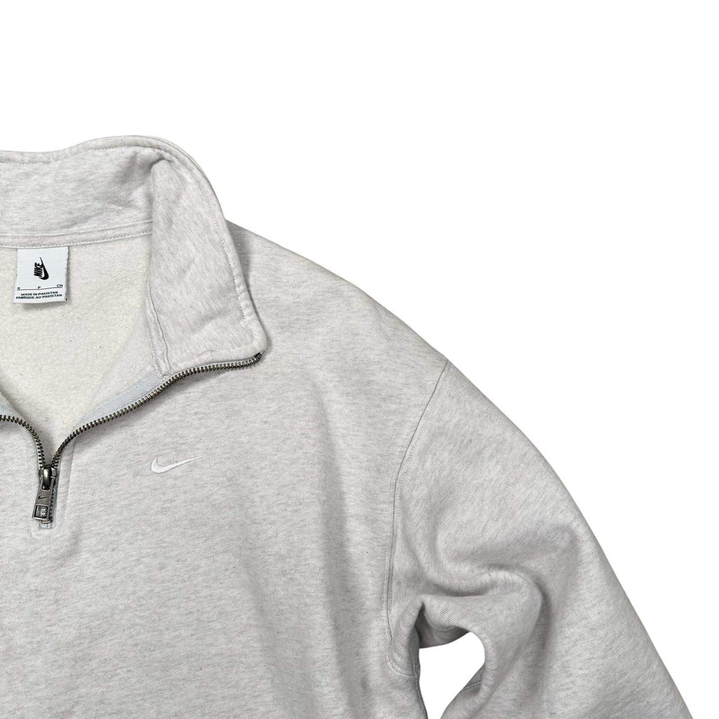 Nike Sweatshirt 1/4 Zip Pullover Long Sleeve Grey Heather Small