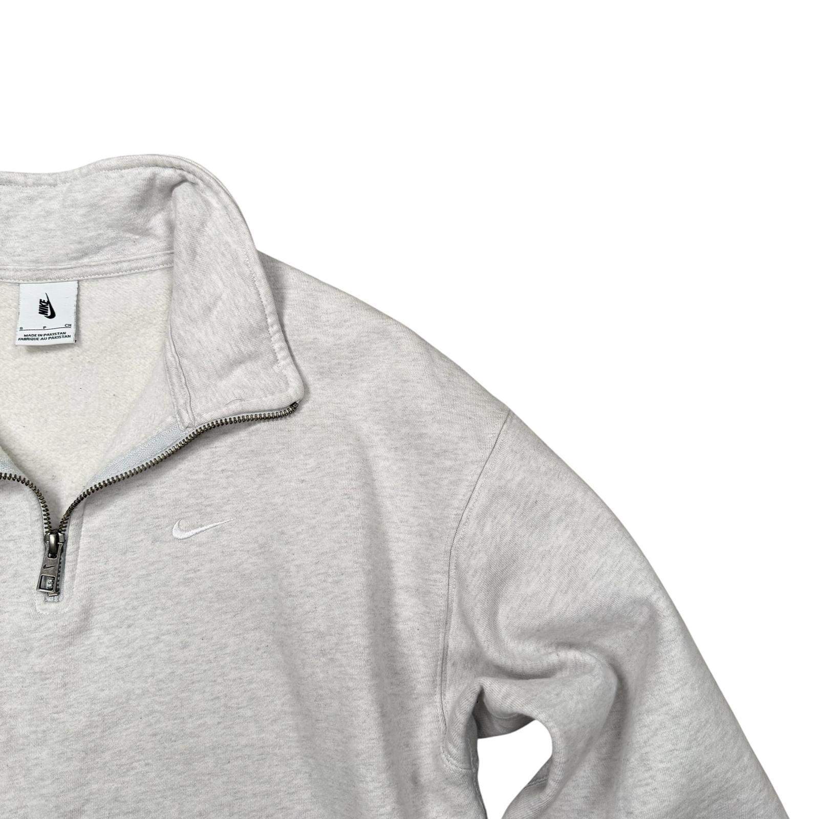 Nike Sweatshirt 1/4 Zip Pullover Long Sleeve Grey Heather Small