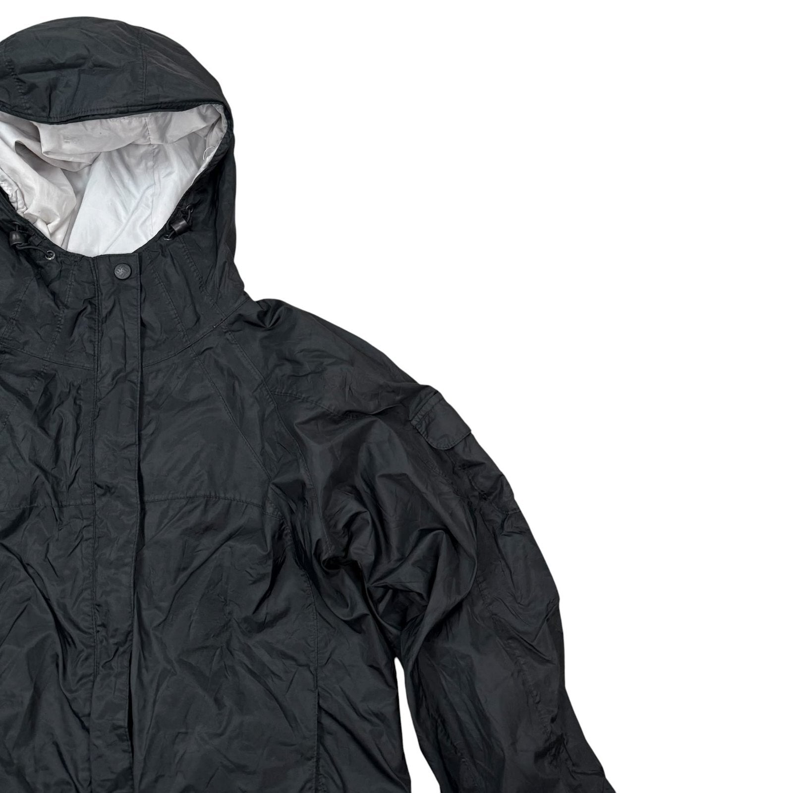Columbia Omni-Tech Y2K Waterproof Hooded Rain Jacket Black Small