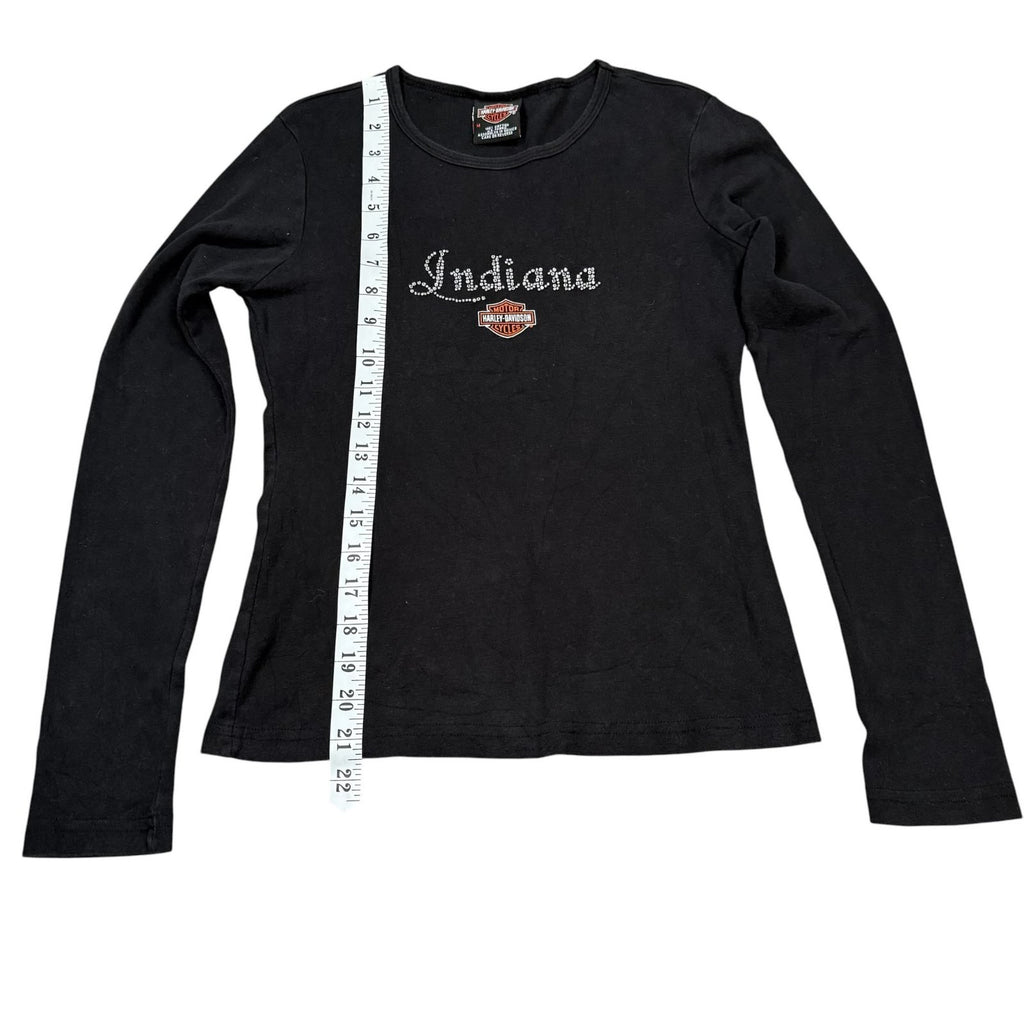 Harley Davidson Kokomo T-Shirt Long Sleeve Indiana Black Medium