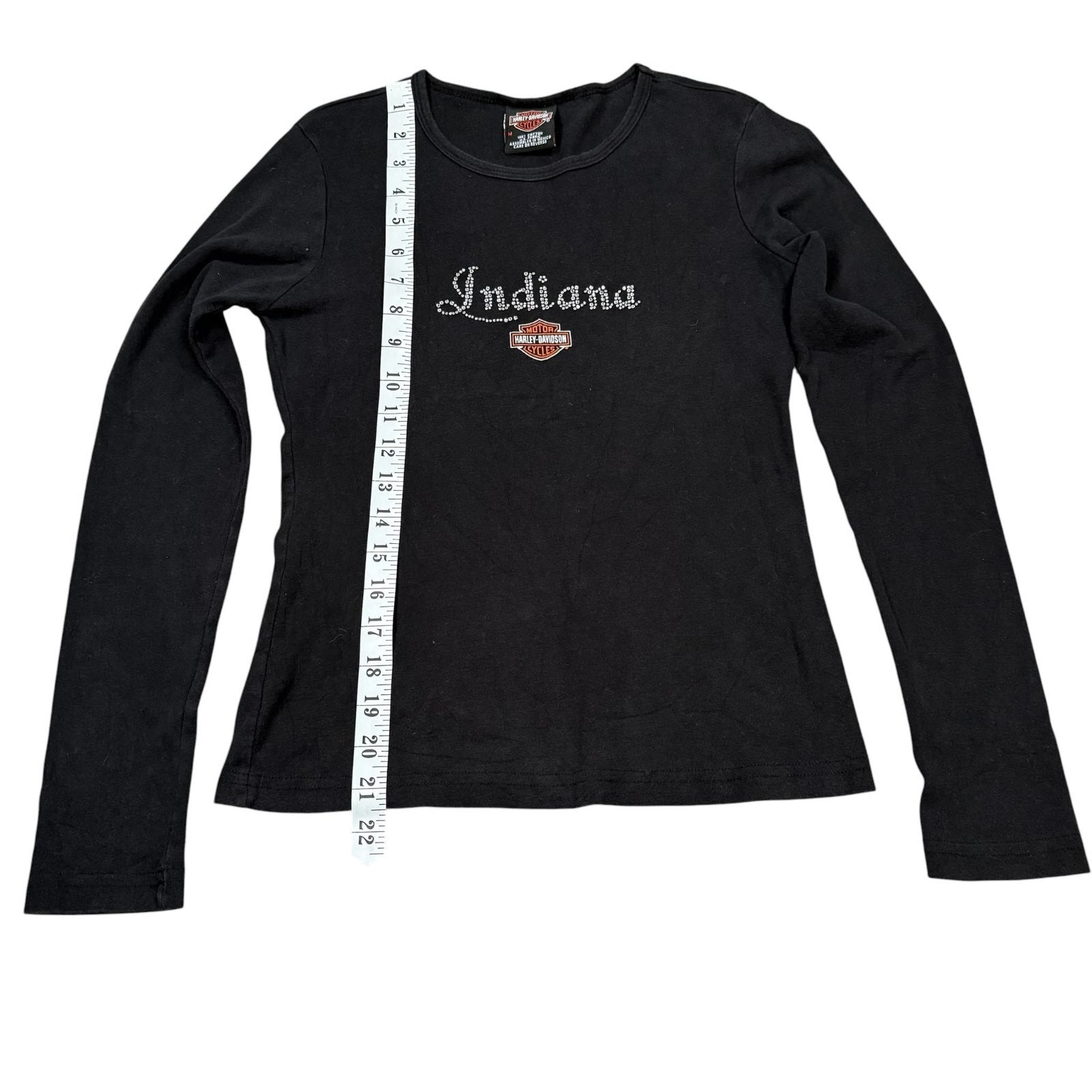 Harley Davidson Kokomo T-Shirt Long Sleeve Indiana Black Medium