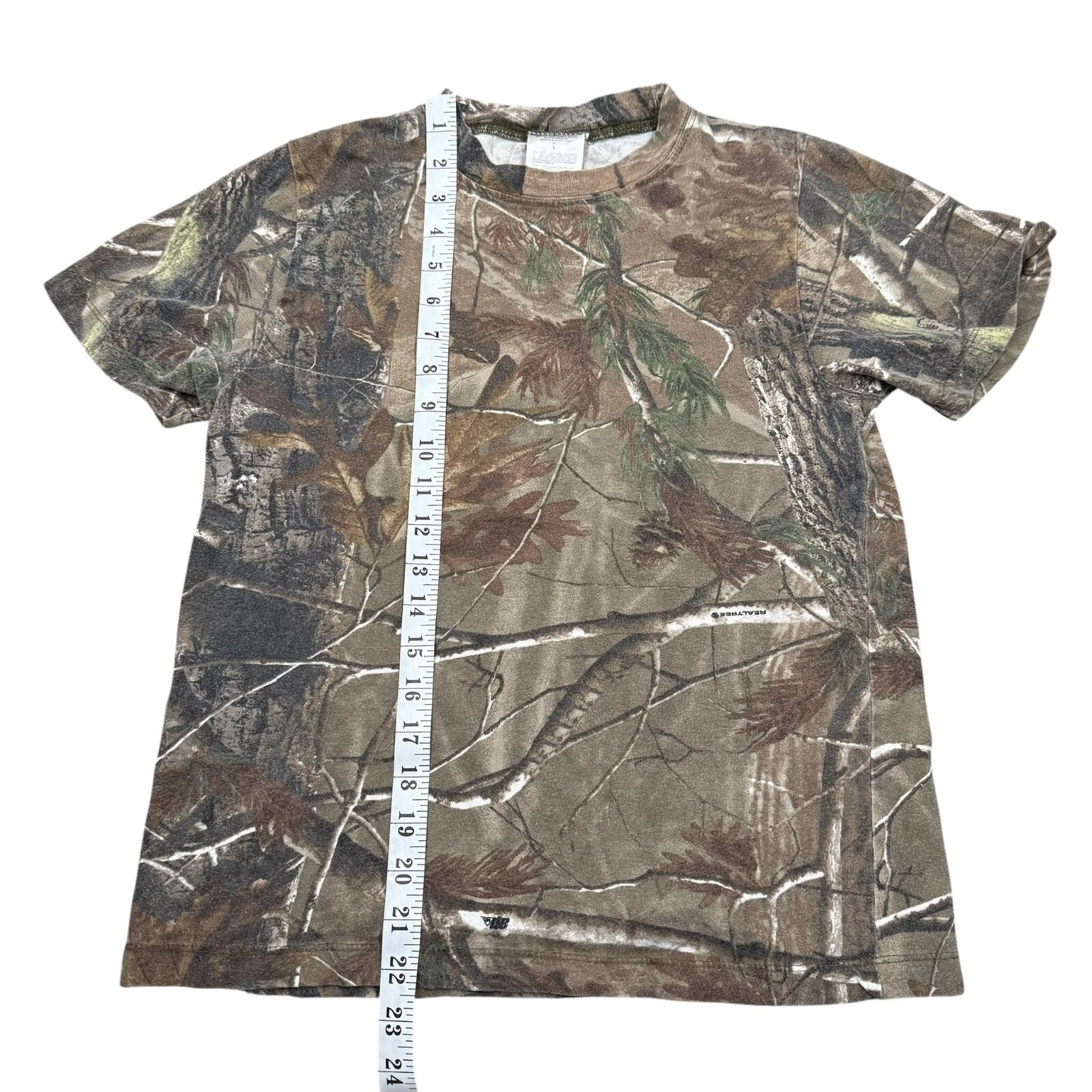 Realtree Vintage Y2K T-Shirt Camouflage Top Brown and Green Small