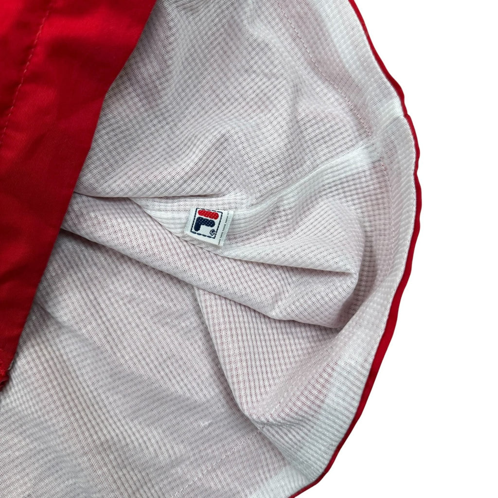 Fila Vintage Y2K Windbreaker Jacket Zip Up Lightweight Red Navy Medium