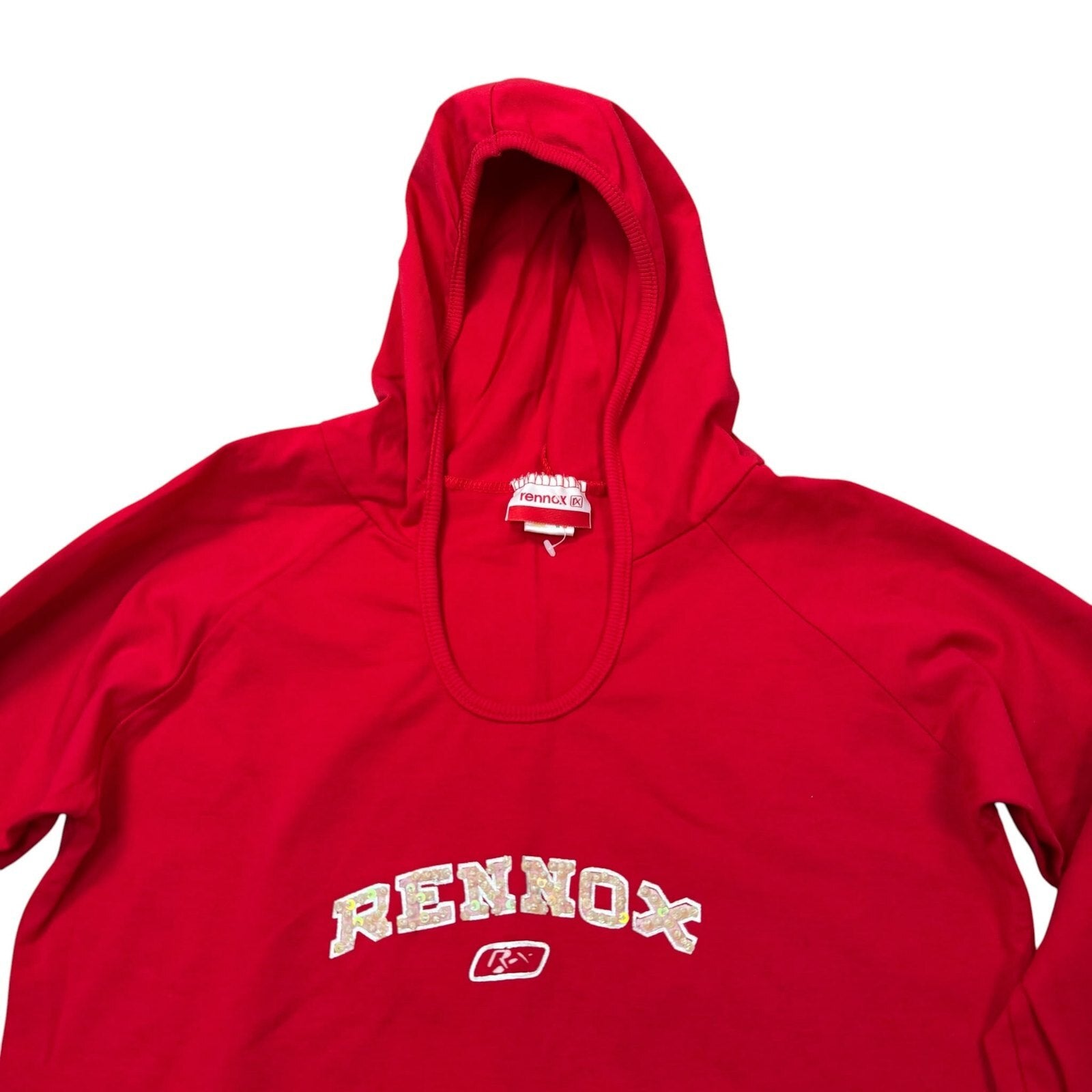 Rennox Y2K Pullover Hoodie & Sweatshirts Cotton Stretch Red Size 16