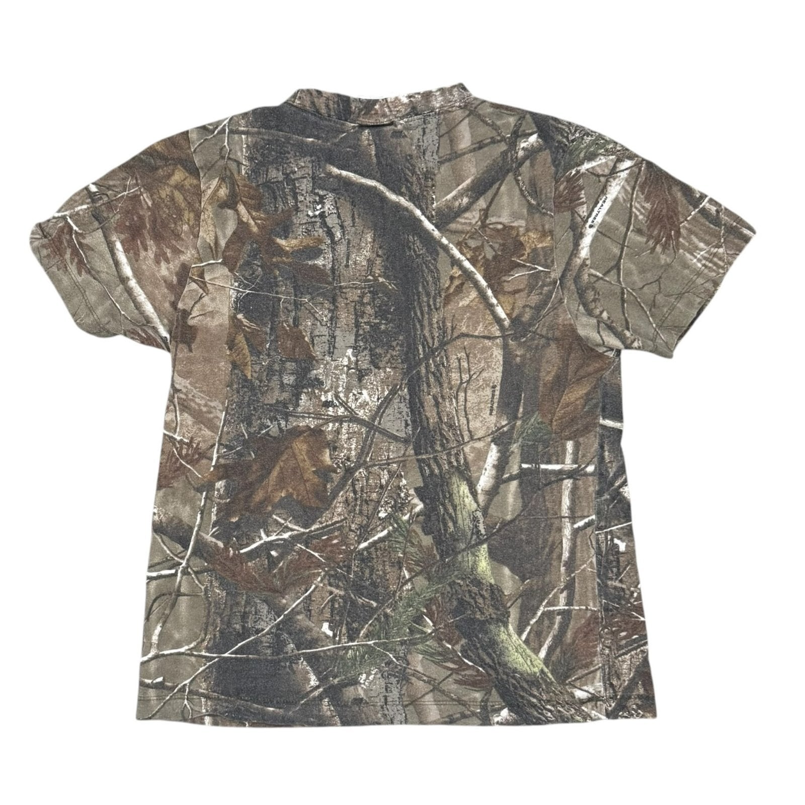 Realtree Vintage Y2K T-Shirt Camouflage Top Brown and Green Small