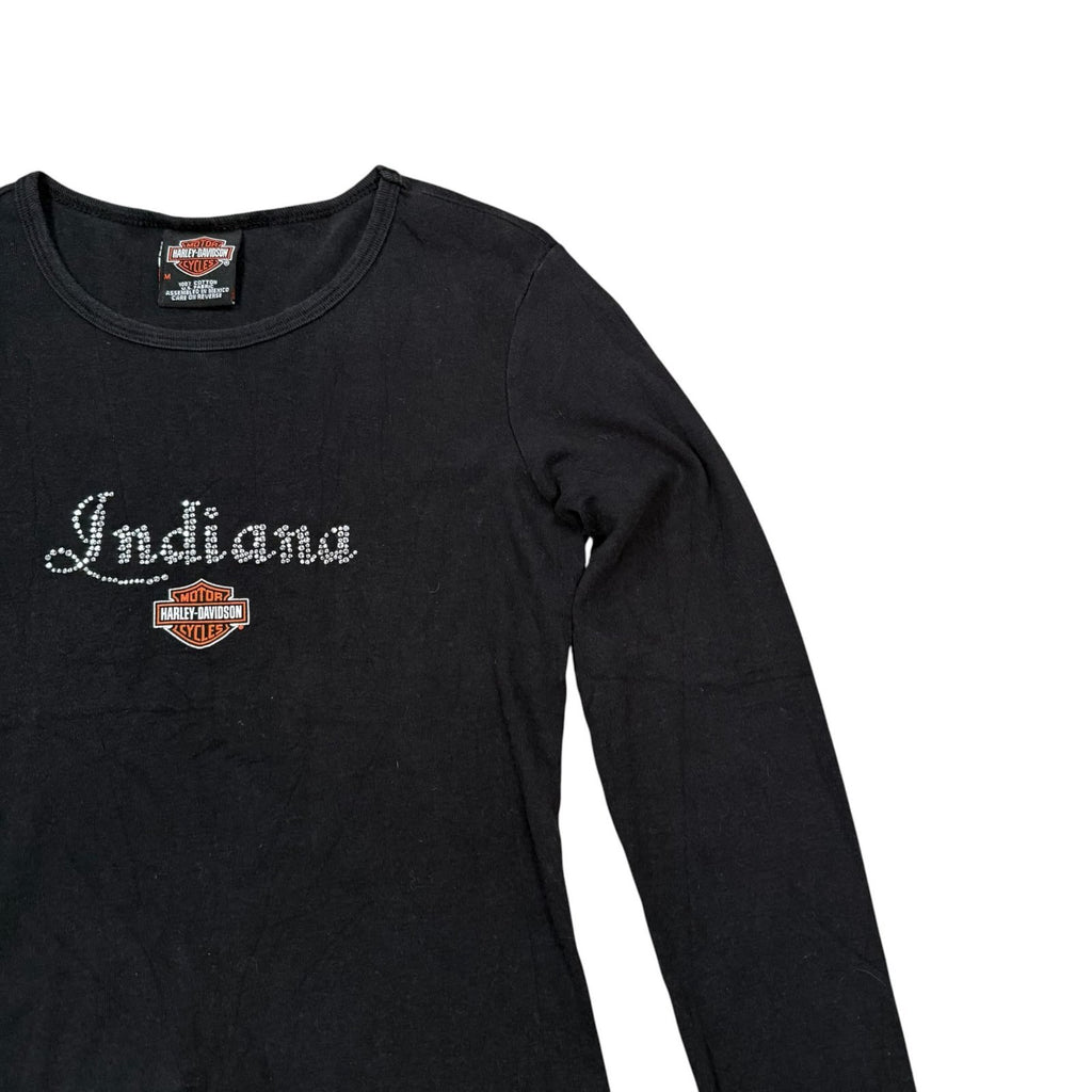 Harley Davidson Kokomo T-Shirt Long Sleeve Indiana Black Medium