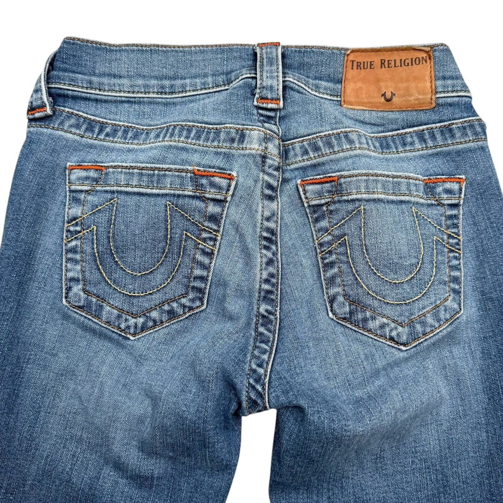 True Religion Mid Rise Super Skinny Jeans Blue Denim Size 24