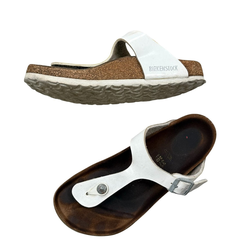 Birkenstock Gizeh Thong Sandals Birko-Flor White Size UK 4 EU 37