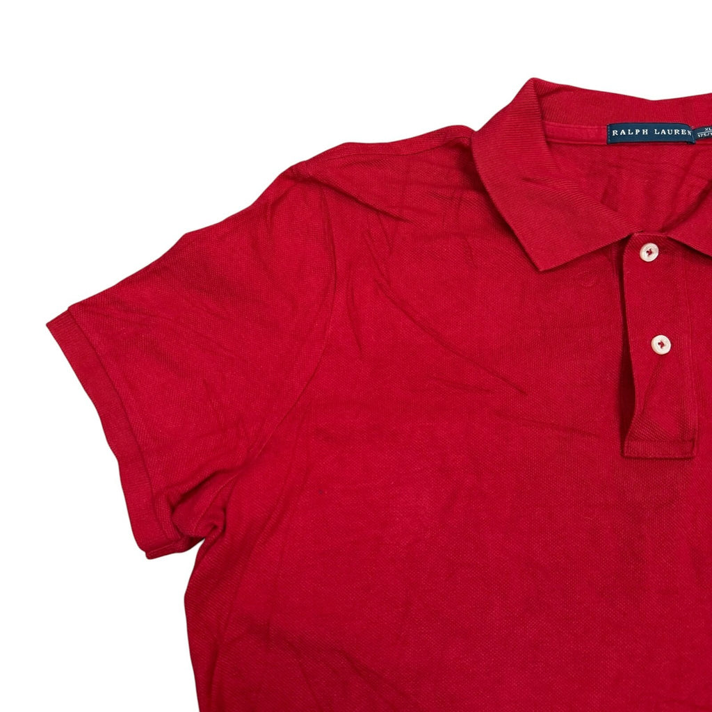 Ralph Lauren Y2K Polo Shirt Short Sleeve Red Cotton XL