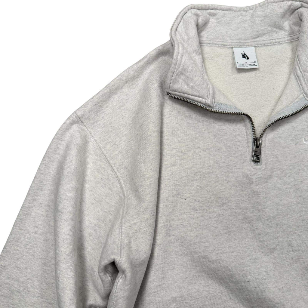 Nike Sweatshirt 1/4 Zip Pullover Long Sleeve Grey Heather Small