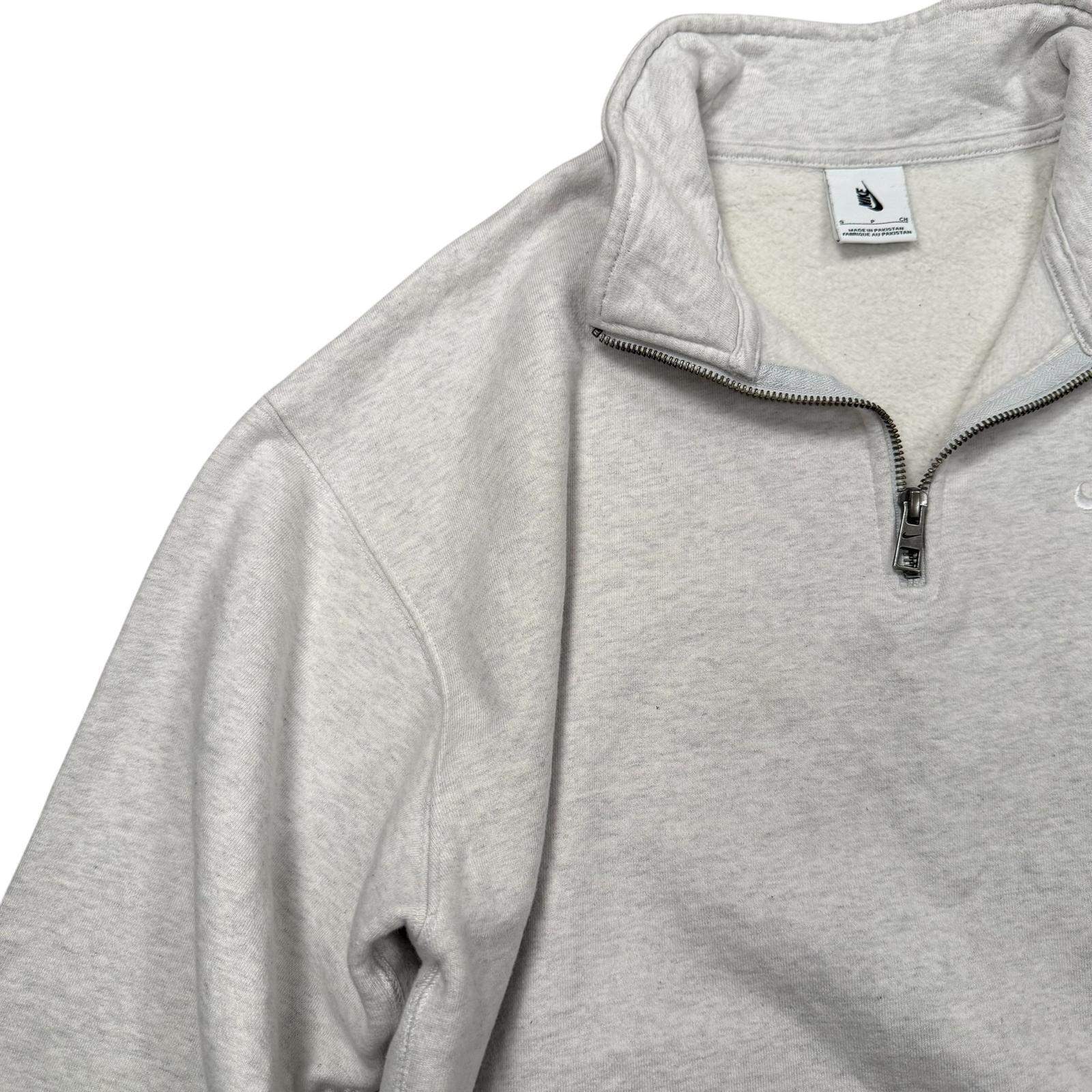 Nike Sweatshirt 1/4 Zip Pullover Long Sleeve Grey Heather Small