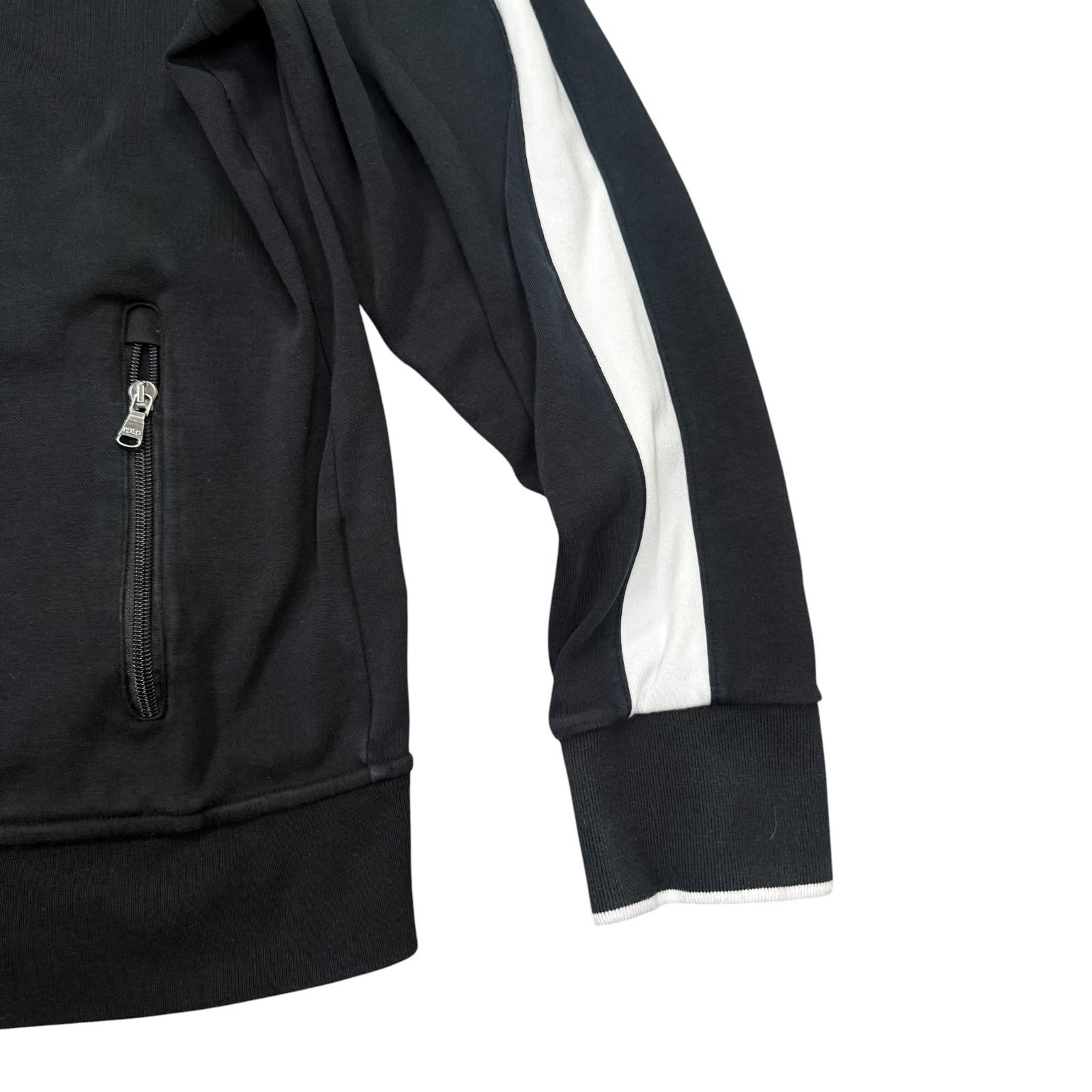 Polo Ralph Lauren Track Jacket Custom Fit Full Zip Black Large