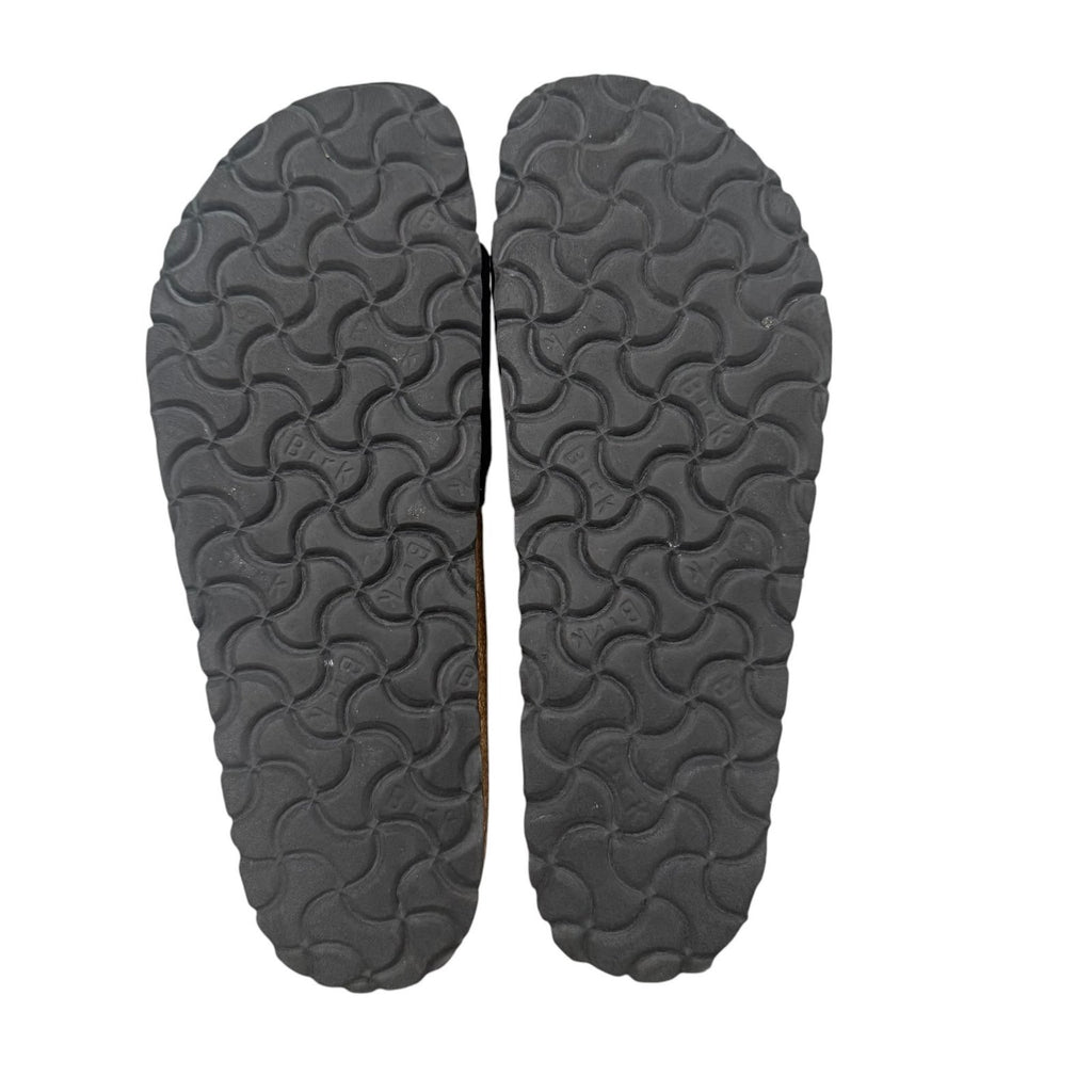 Birkenstock Madrid Slide Sandals Patent Birko-Flor Black Size 7