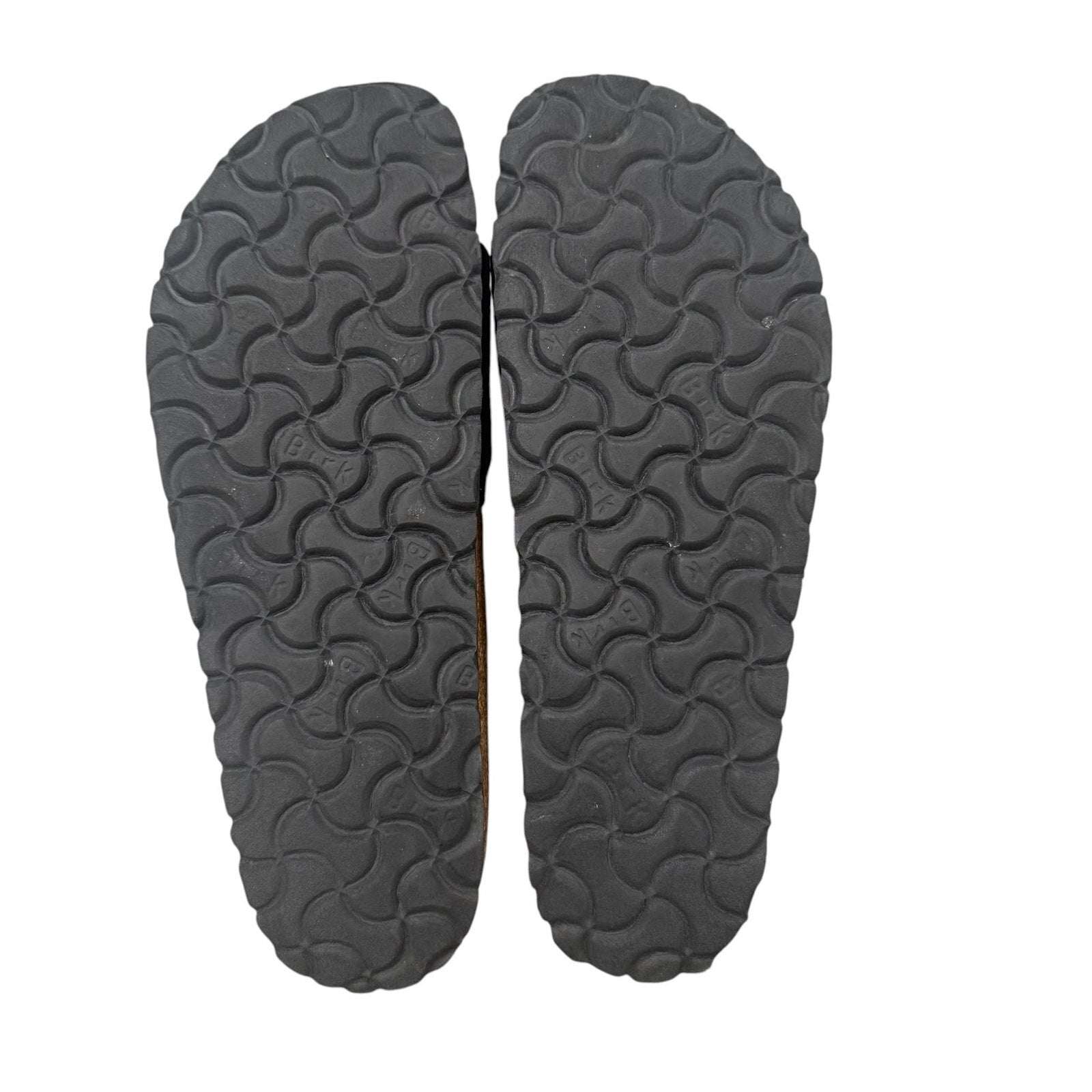 Birkenstock Madrid Slide Sandals Patent Birko-Flor Black Size 7