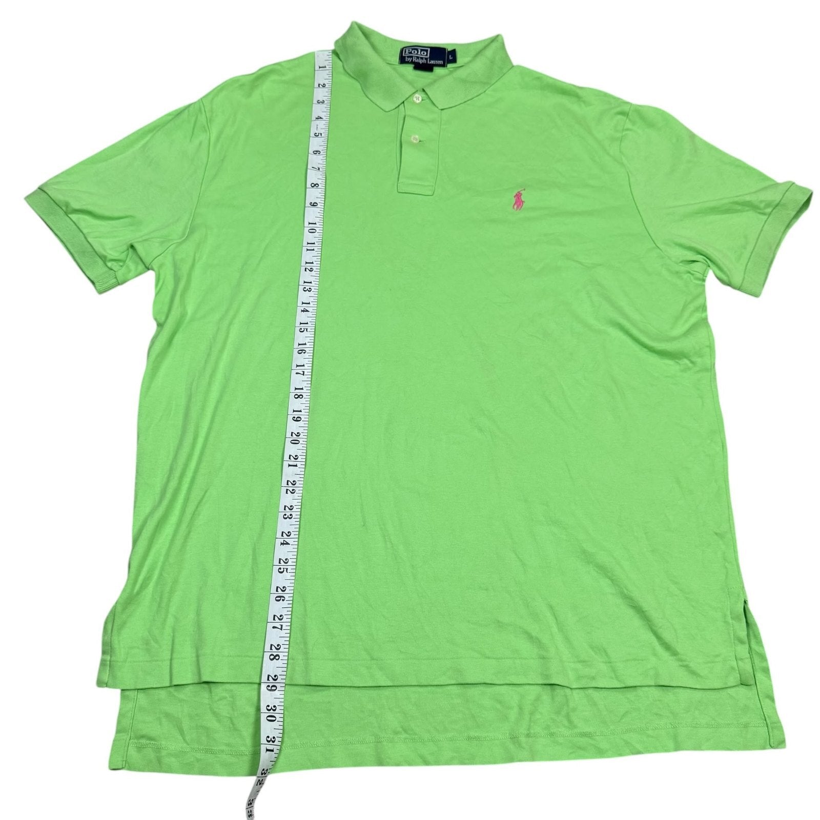 Polo Ralph Lauren Y2K Polo Shirt Short Sleeve Green Large