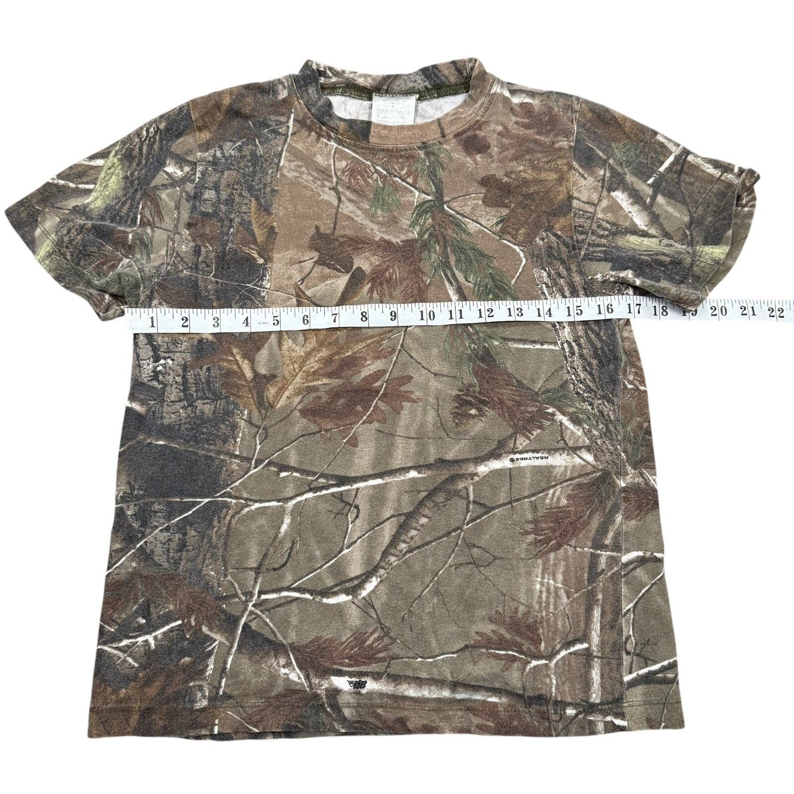 Realtree Vintage Y2K T-Shirt Camouflage Top Brown and Green Small