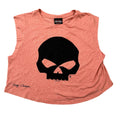 Harley-Davidson Crop Tank Top Skull Graphic Pink Sleeveless 8/10