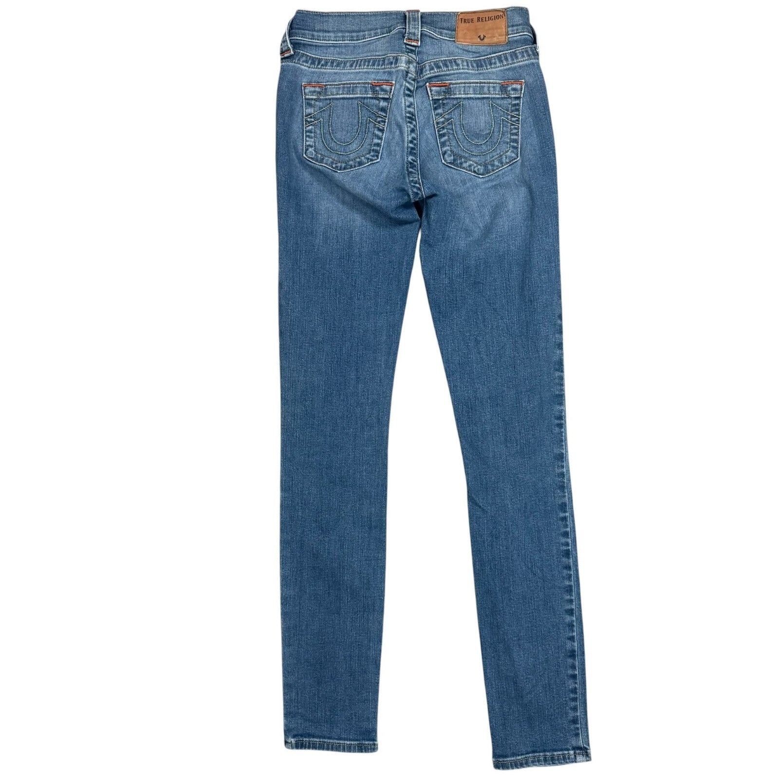 True Religion Mid Rise Super Skinny Jeans Blue Denim Size 24