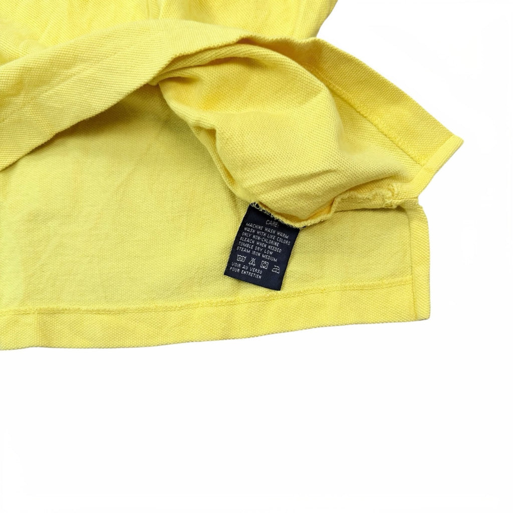 Ralph Lauren Y2K The Skinny Polo Shirt Short Sleeve Yellow Cotton Small