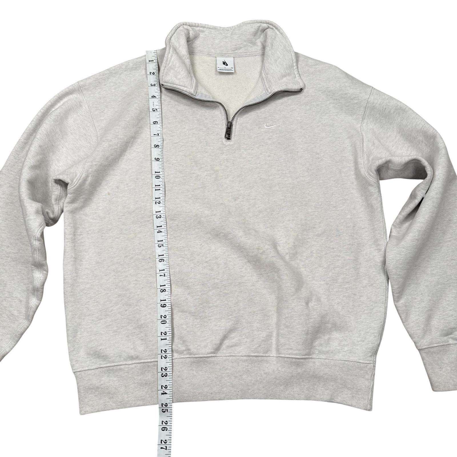 Nike Sweatshirt 1/4 Zip Pullover Long Sleeve Grey Heather Small