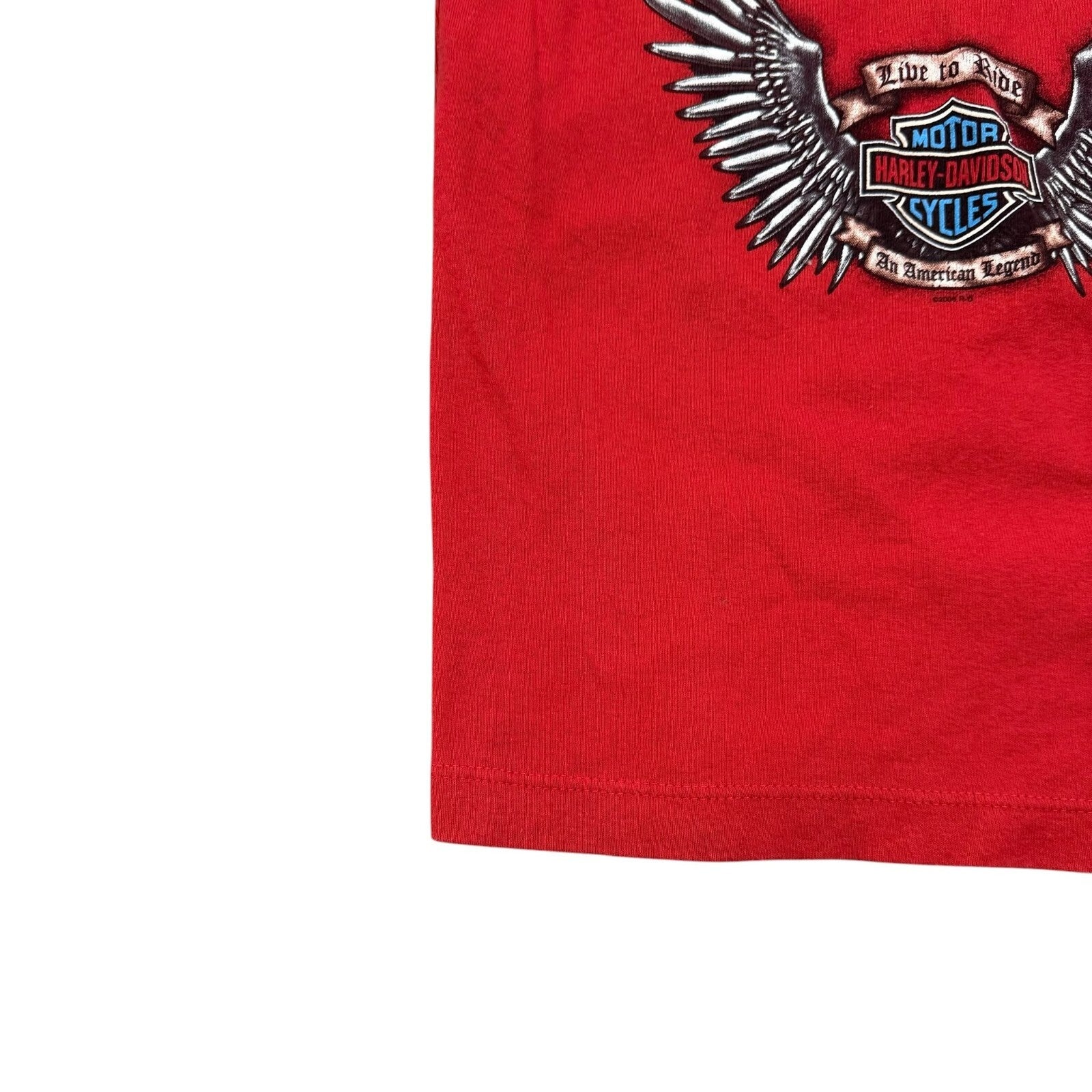 Harley Davidson Y2K Kegel Rockford Cami Tank Top Red Biker Graphic XS