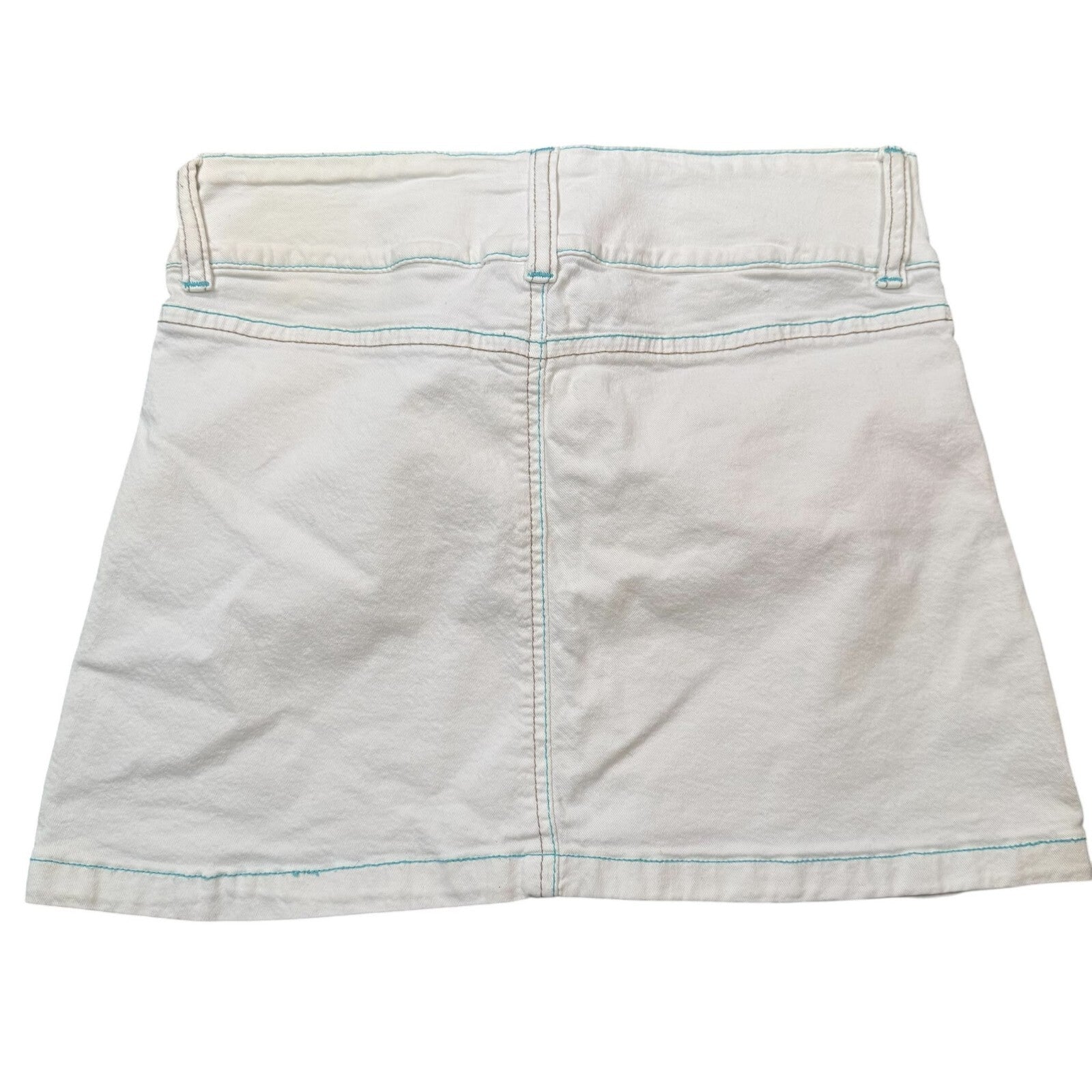 Tally Weijl Vintage Y2K Denim Mini Skirt White Small