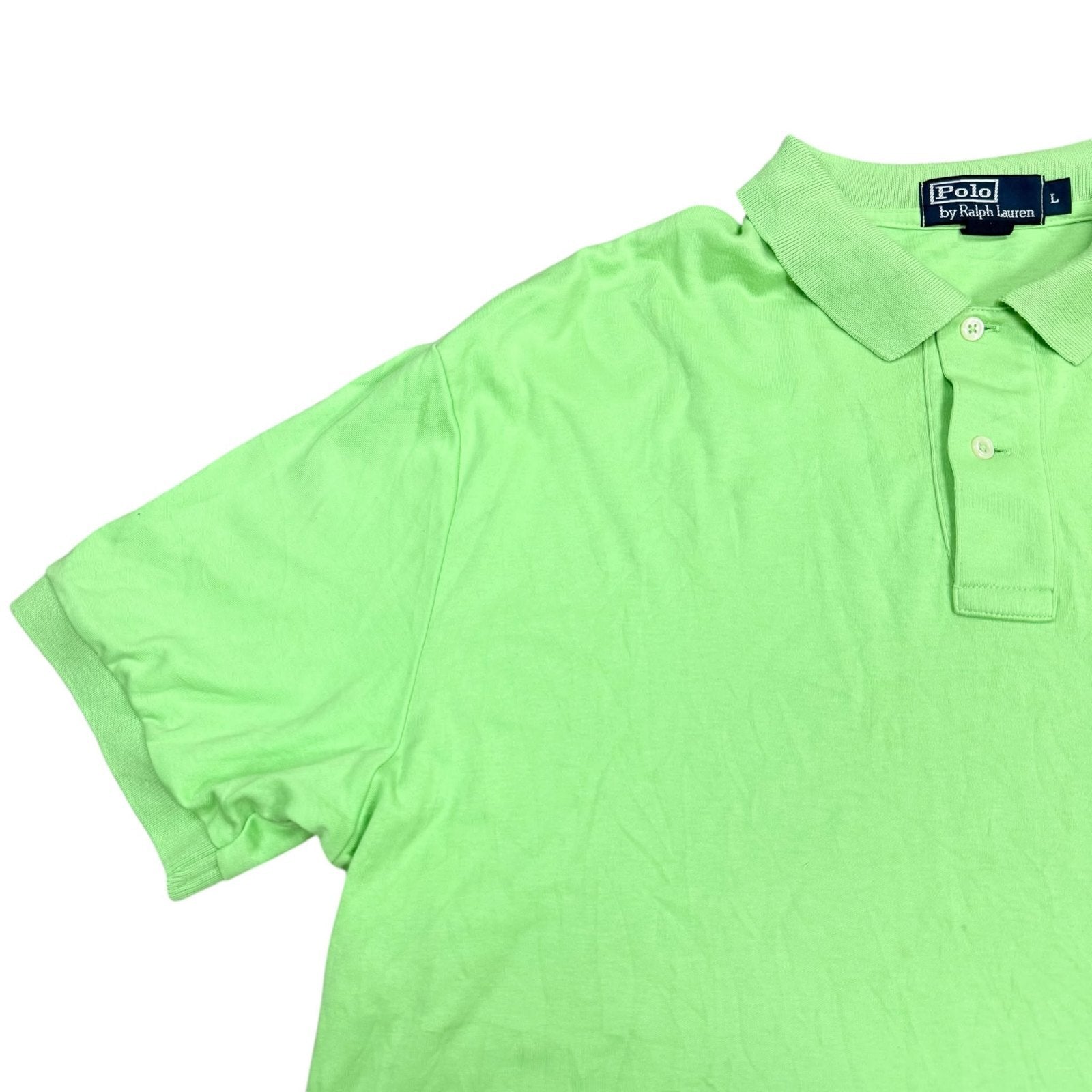Polo Ralph Lauren Y2K Polo Shirt Short Sleeve Green Large