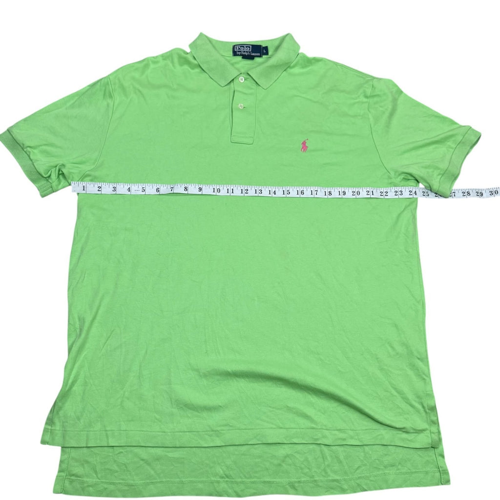 Polo Ralph Lauren Y2K Polo Shirt Short Sleeve Green Large