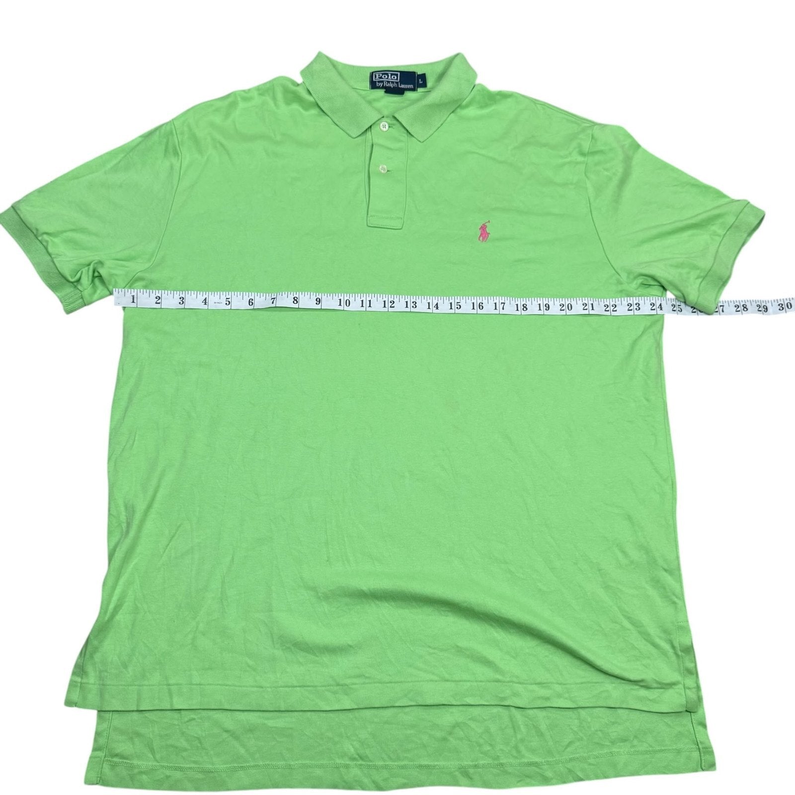 Polo Ralph Lauren Y2K Polo Shirt Short Sleeve Green Large